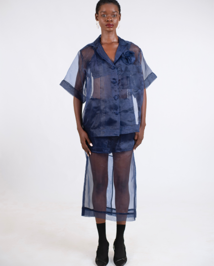 Organza Rose Detail Blouse