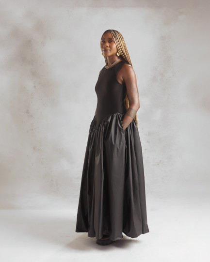 Black Cleather Dress