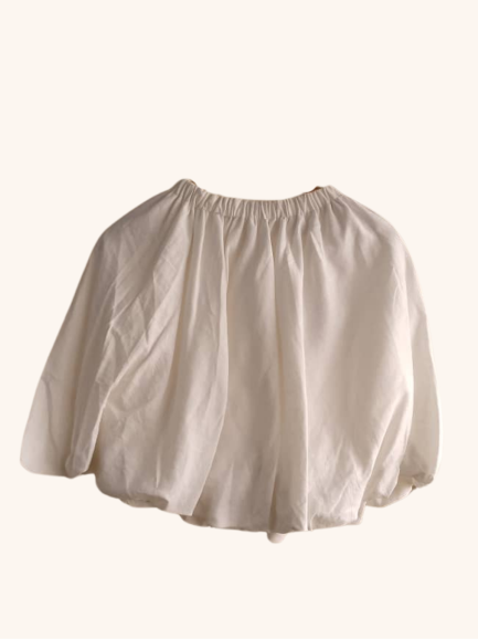 Bulb Mini Skirt in White Linen (UK 8, 10)