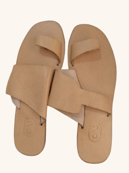 Twentysix Logo Design Nude Flat Shoe (EU 39-40)