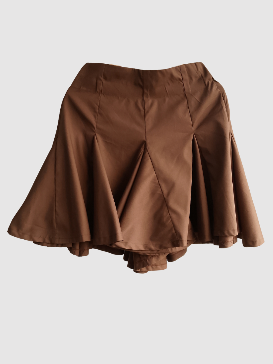 Skort in Brown Cotton (UK 10)